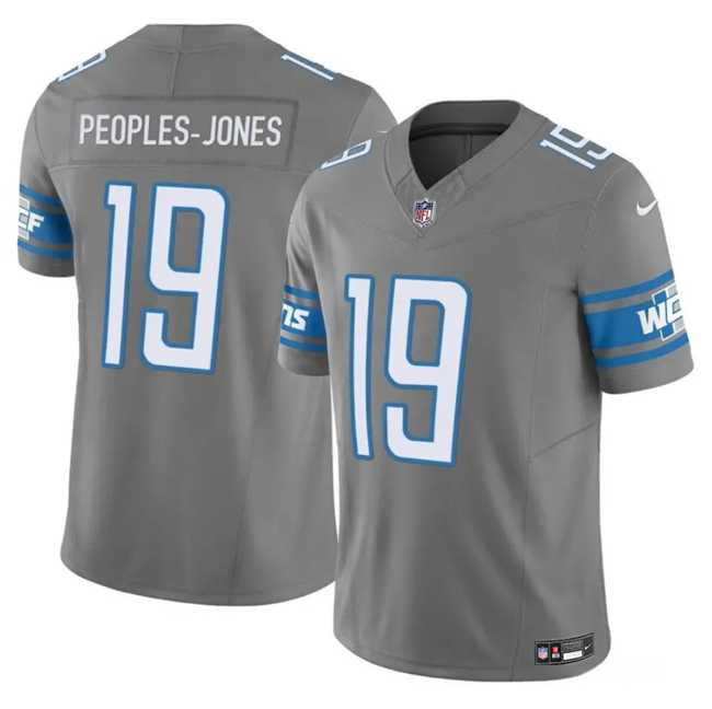 Men & Women & Youth Detroit Lions #19 Donovan Peoples-Jones Gray 2023 F.U.S.E. Vapor Untouchable Limited Jersey